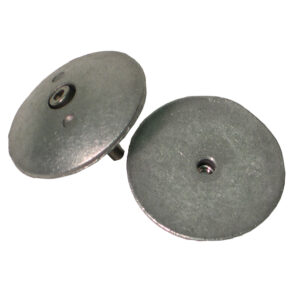 Two metal backing plates for earthing systems