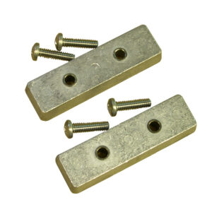 Metal plates with screws for repair projects