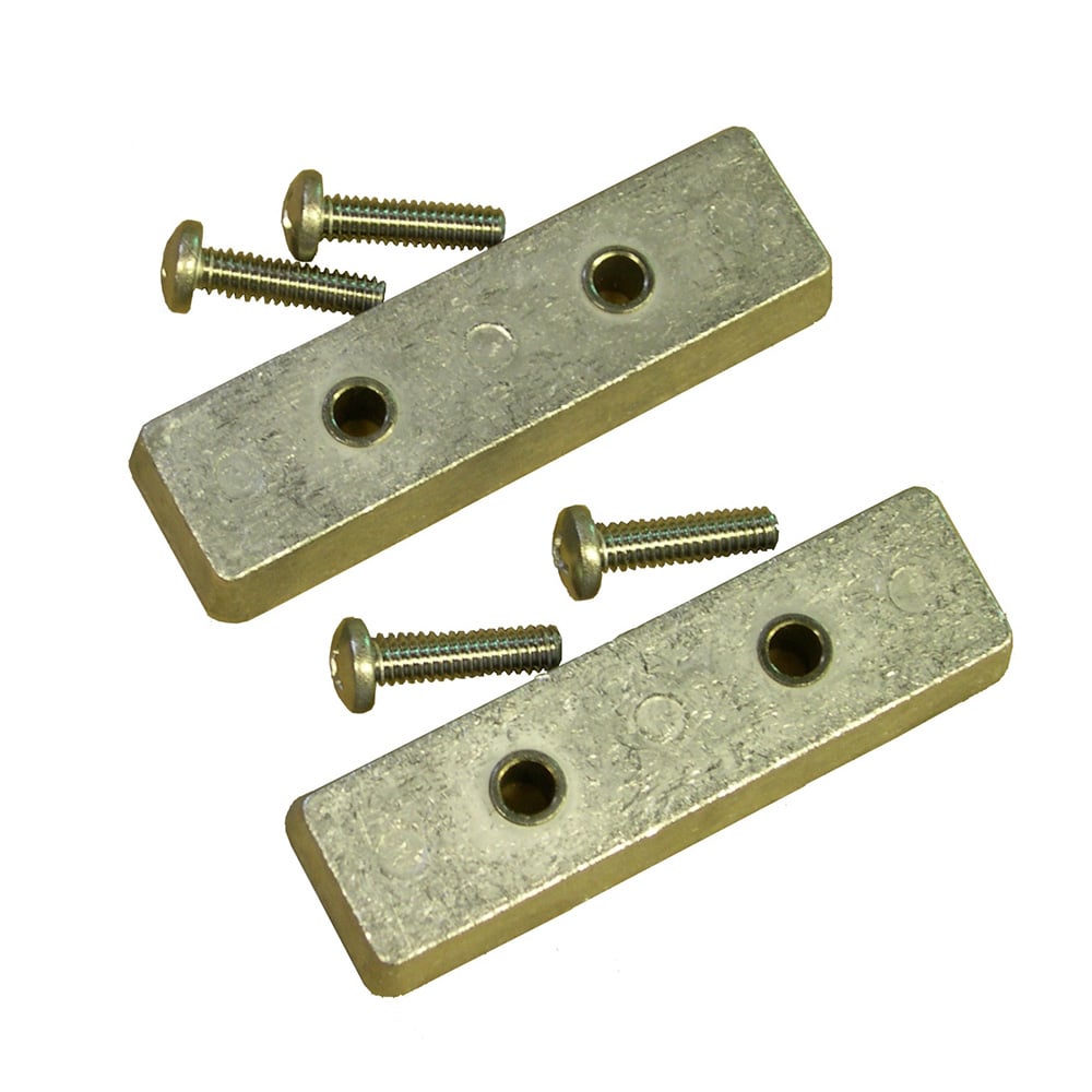 Metal plates with screws for repair projects