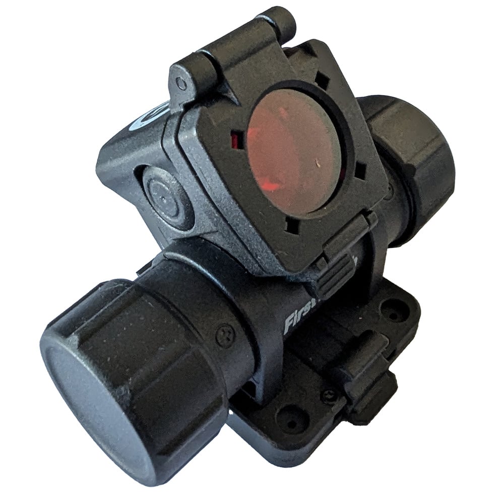 Compact red dot sight with flip-up cover