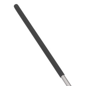 Black foam handle on metal pole