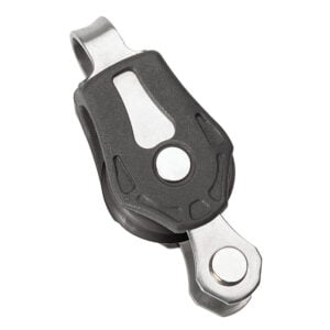 Small metal and plastic pulley block