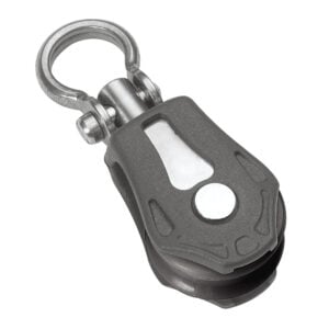 Metal swivel pulley block with shackle