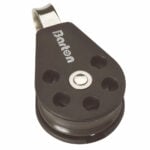 Barton sailing pulley block with metal shackle