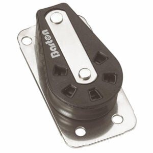 Barton single block pulley on metal plate