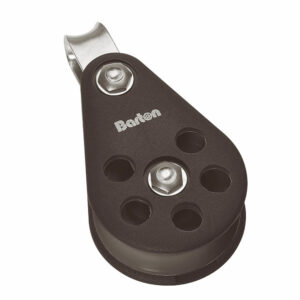 Barton sailing block pulley with metal shackle