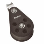 Barton sailing pulley block with metal shackle