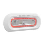 Black Oak LED light with red halo
