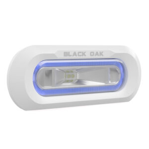 White Black Oak LED light with blue accent