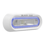 White Black Oak LED light with blue halo