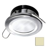 Silver recessed LED ceiling light fixture