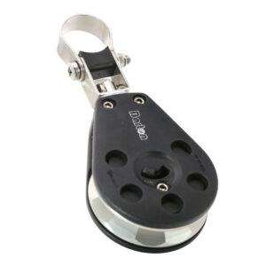 Sailing pulley block with stainless steel shackle