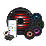 RGB marine speakers with smartphone app control