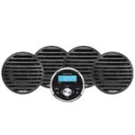 Aquatic AV marine stereo with four speakers