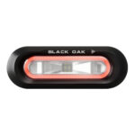 Black Oak LED light with red halo