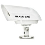 White Black Oak security camera on mounting bracket