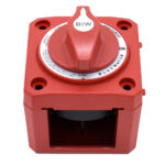 Red marine battery disconnect rotary switch