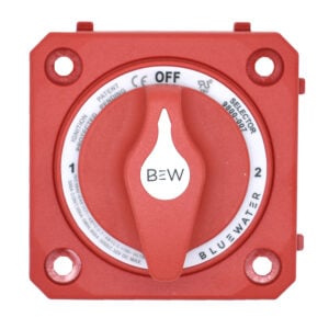 Red battery selector rotary switch with OFF position