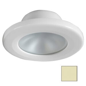 White recessed ceiling light with frosted diffuser