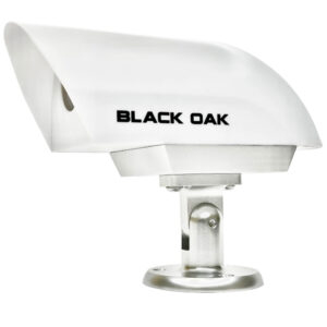 Black Oak security camera on mounting bracket