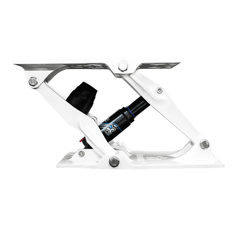 White motorcycle shock absorber with hydraulic mechanism