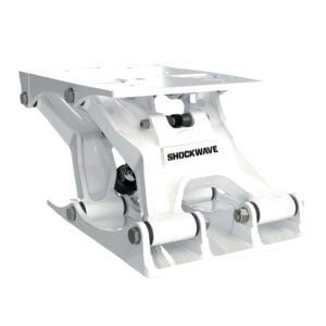 Shockwave white boat seat suspension pedestal