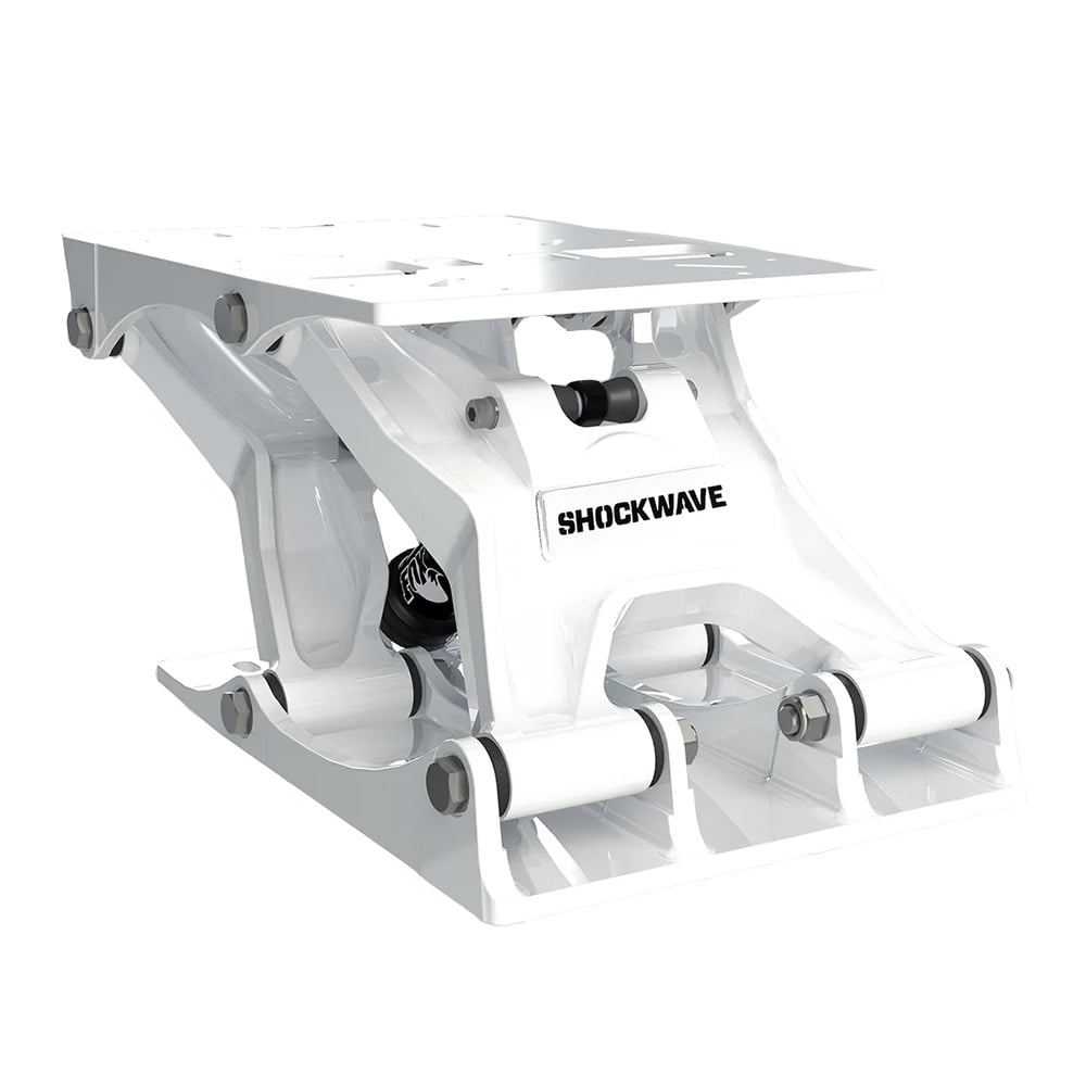 Shockwave white boat seat suspension pedestal