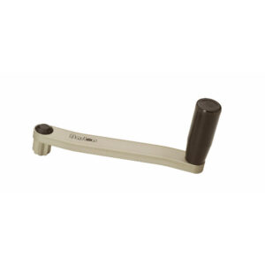 Beige window crank handle with brown knob