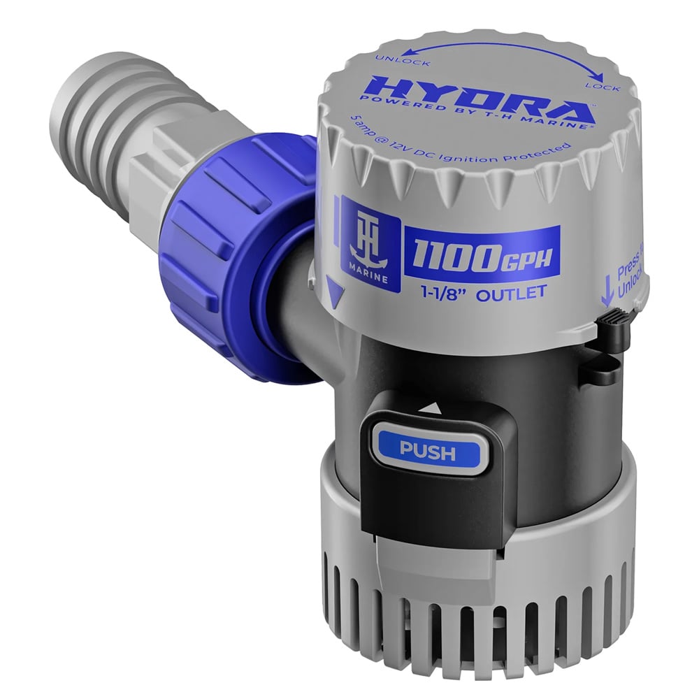 Hydra marine pump 1100GPH with lock mechanism.