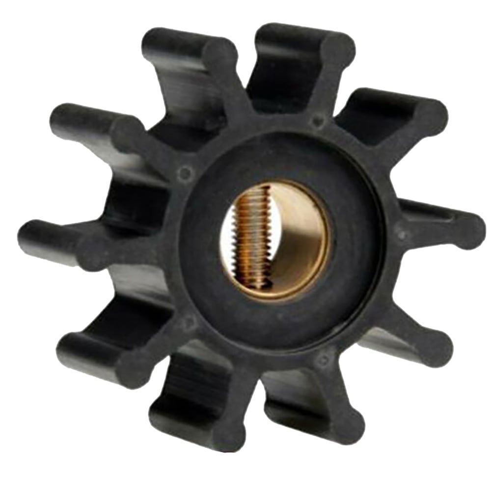 Black rubber impeller with brass insert