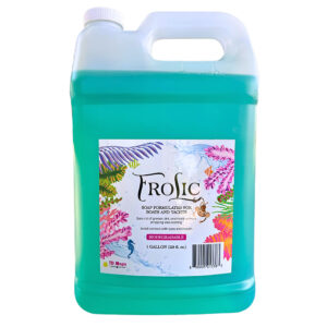 Frolic boat soap gallon biodegradable container.