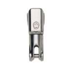 Chrome-plated metal sailboat shackle with logo