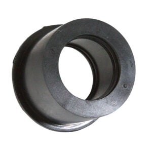 Black rubber grommet ring isolated on white background