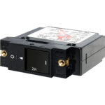 20A black electrical circuit breaker switch