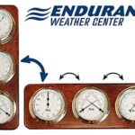 Vintage wall-mounted weather instruments with Endurance Weather Center logo