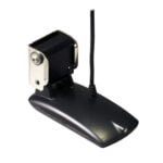 Black wired sensor with metal mounting bracket