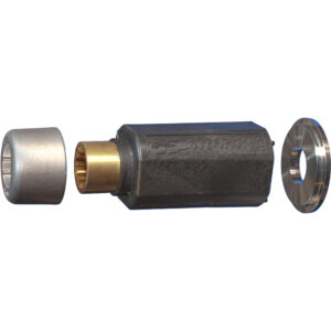 Exploded view of a mechanical propeller hub.