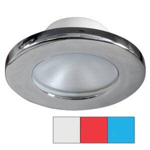 Modern chrome recessed ceiling light fixture