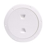 Round white marine deck hatch cover