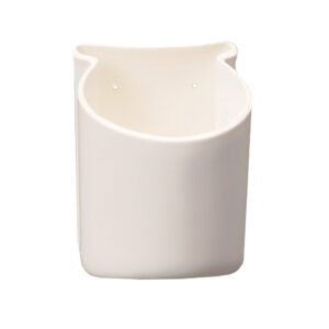 White wall-mounted plastic storage holder