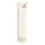 Off-white wall-mounted plastic dispenser housing