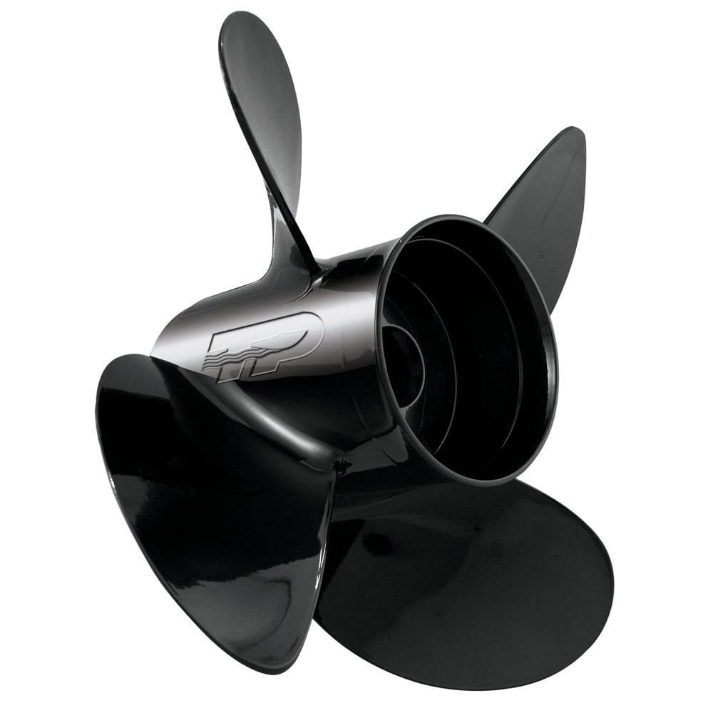 Black boat propeller with three blades