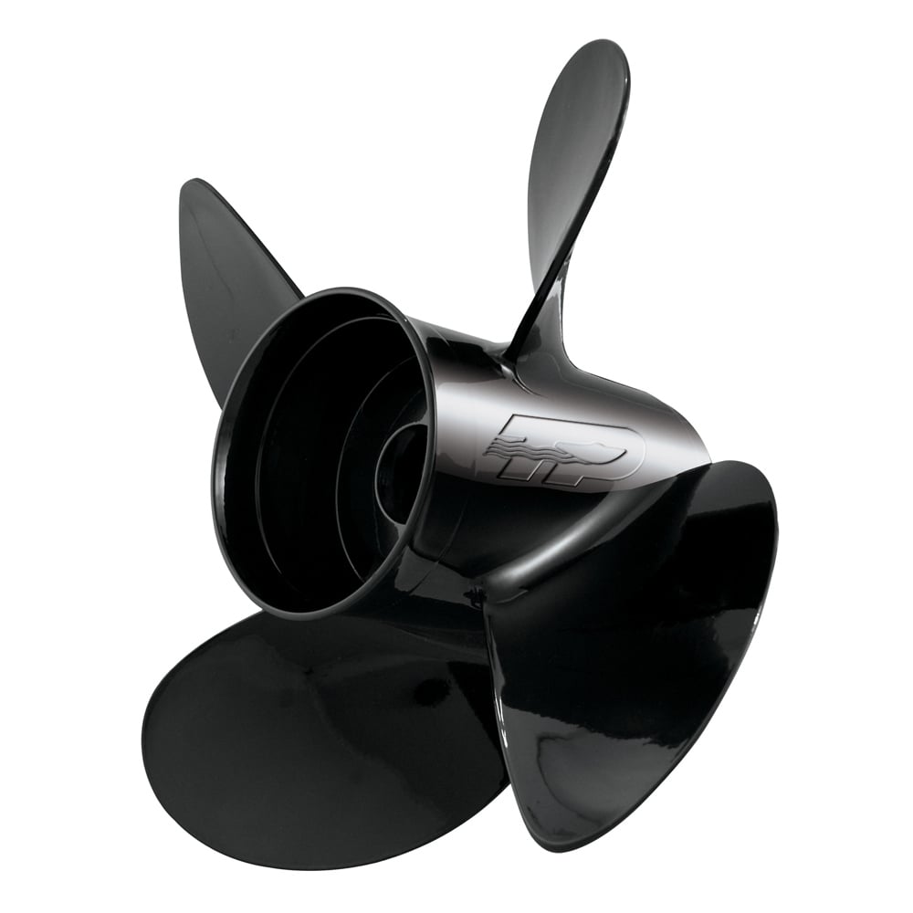 Black boat propeller with three blades