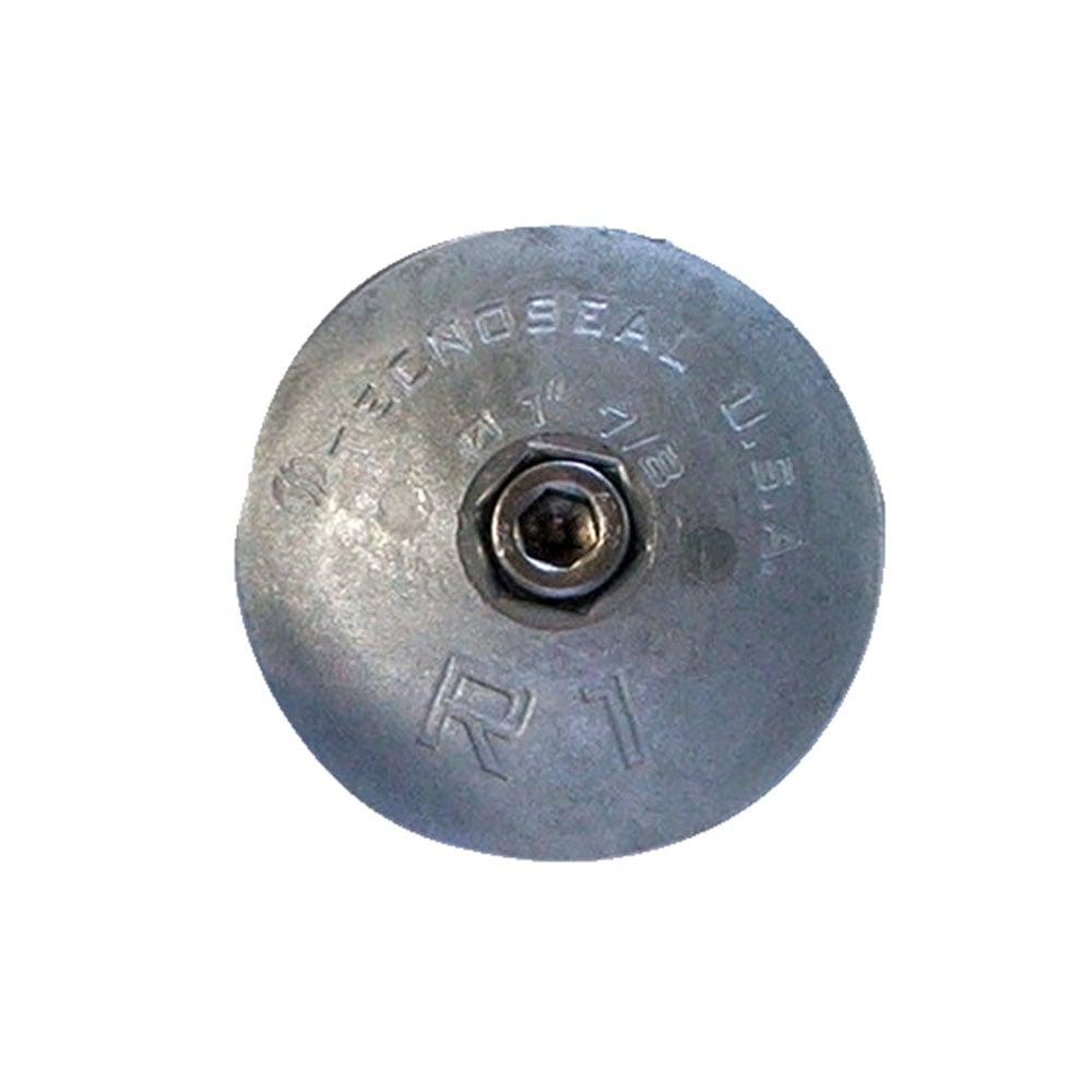 Metal drain plug with bolt and markings