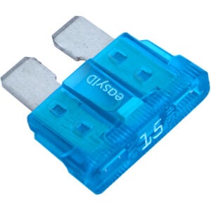 Blue 15A automotive blade fuse