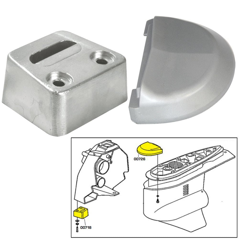 Marine accessory parts with technical diagram