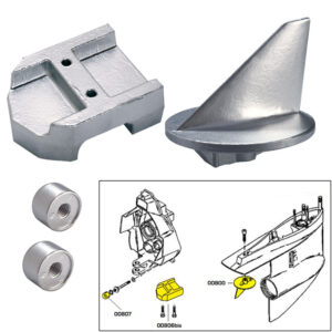 Aluminum boat parts with assembly diagram