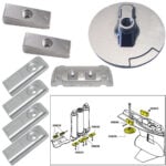 Boat motor anode kit with diagram