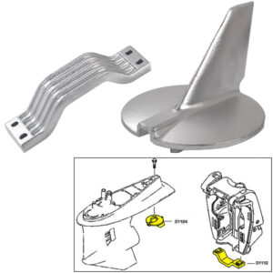 Boat motor parts with diagram