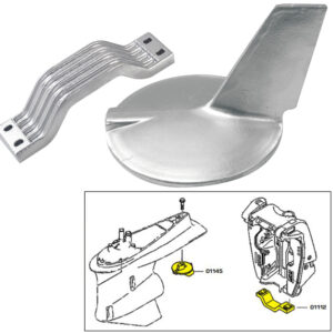 Boat propeller fin and bracket diagram